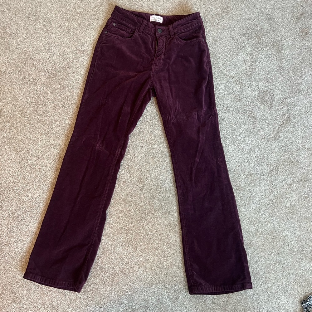 Pilcro burgundy mid rise pants